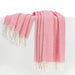 Bubble Gum Herringbone Throw
