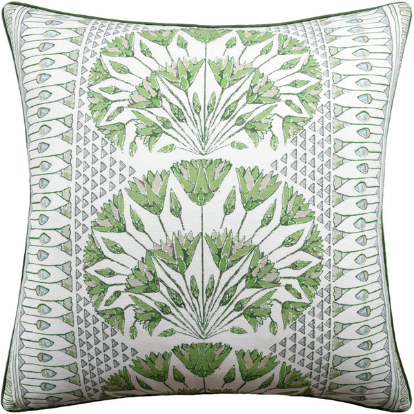 Cairo Green and White Pillow