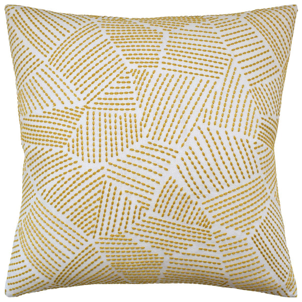 Chord Embroidered Gold Pillow