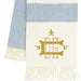 Herringbone Denim Stripe Throw