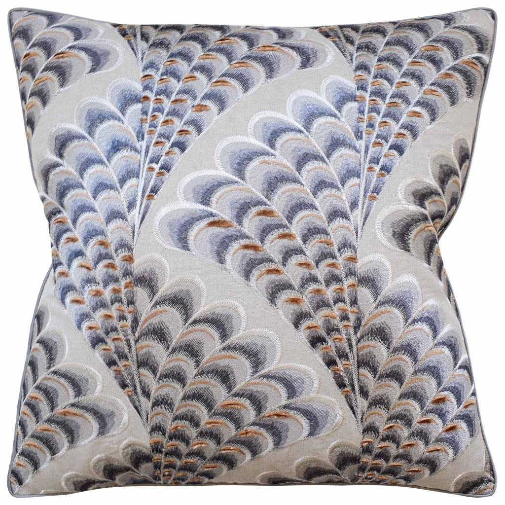 Vintage Peacock Feather Logic Pillow