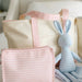 Gingham Taffy Coated Zip Pouch