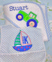 Blue Gingham Laminated Bib