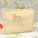Coated Natural Zip Pouch