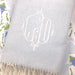 Baby Blue Italian Herringbone Throw