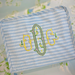 Gingham Mist Coated Zip Pouch