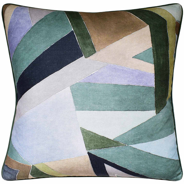 Roulade Print Juniper & Buff Pillow