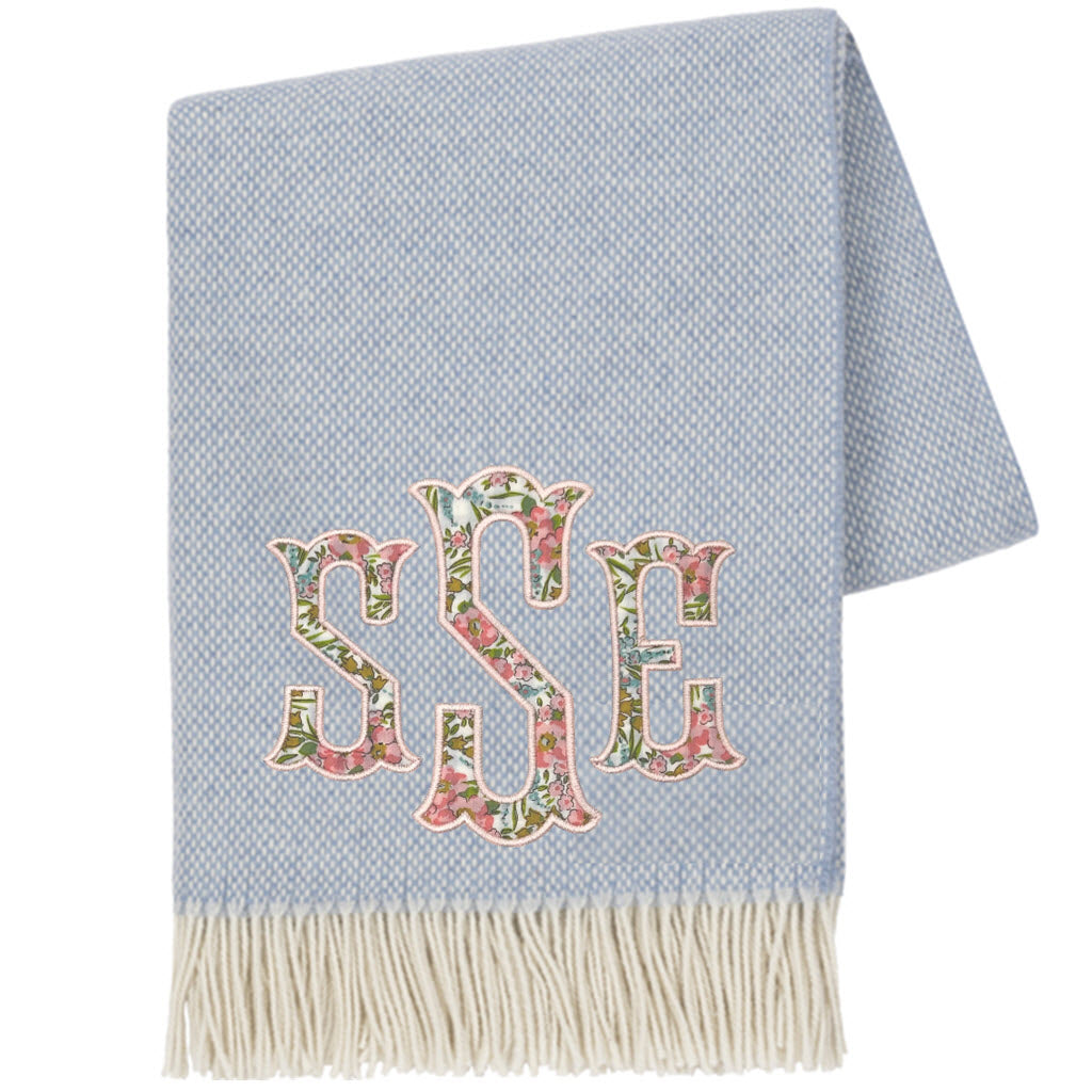 Light Blue Juno Cashmere Throw