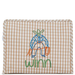 Gingham Khaki Coated Zip Pouch