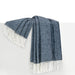 Navy Italian Herringbone Throw