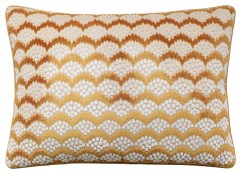 Pollen Cut Velvet Ochre Pillow