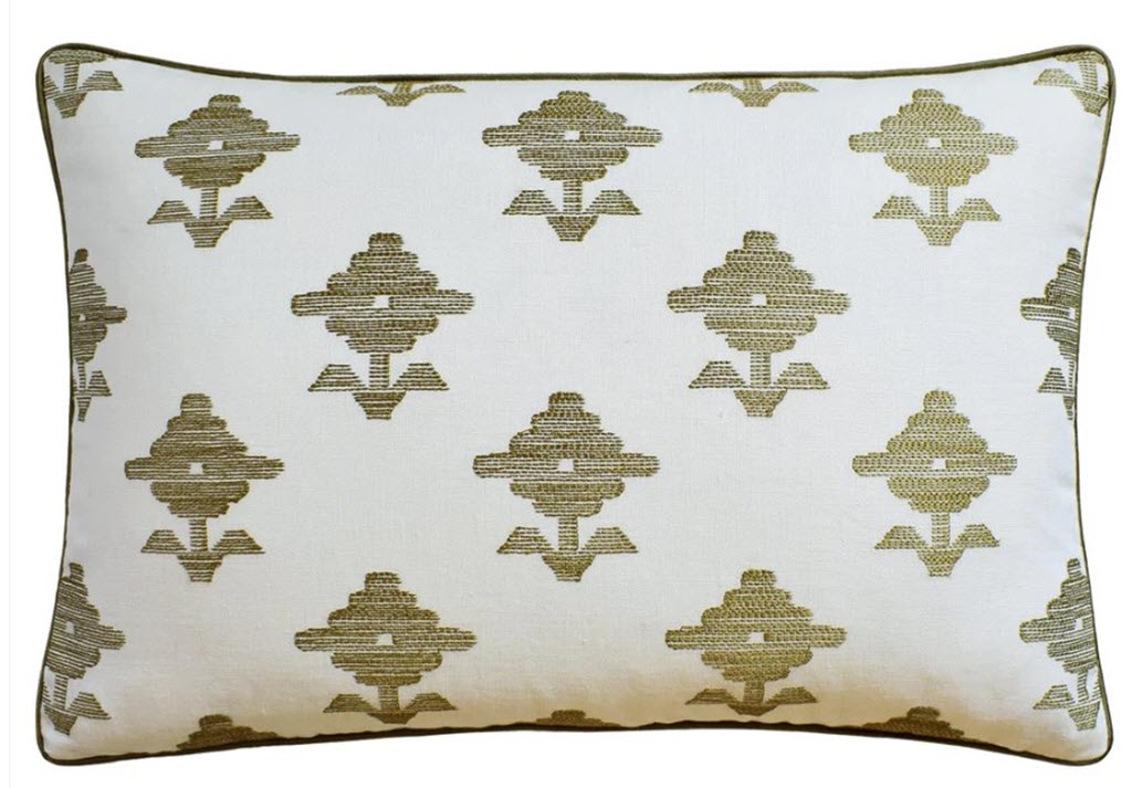 Rubia Embroidery Ivory Pillow