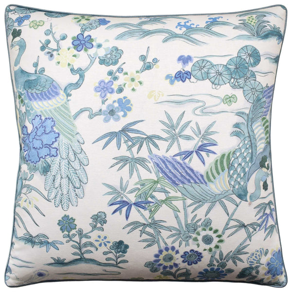 Sakura Teal Pillow