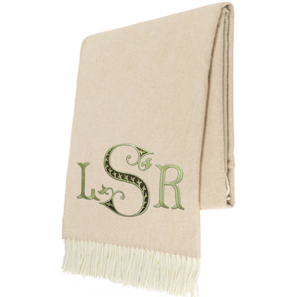 Sand Italian Herringbone Throw