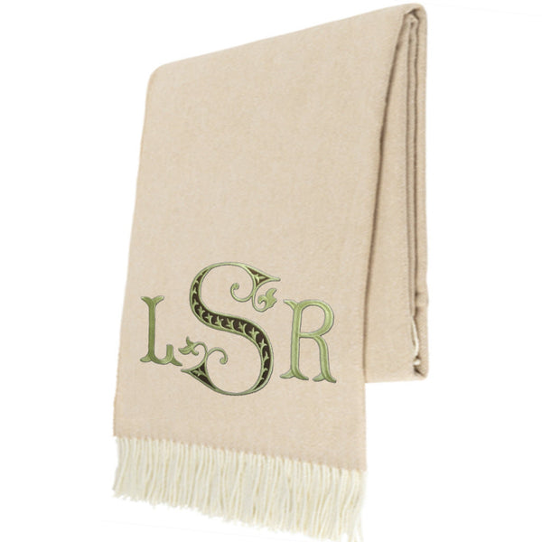 Sand Italian Herringbone Throw