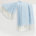 Sky Blue Italian Herringbone Throw
