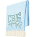 Sky Blue Italian Herringbone Throw
