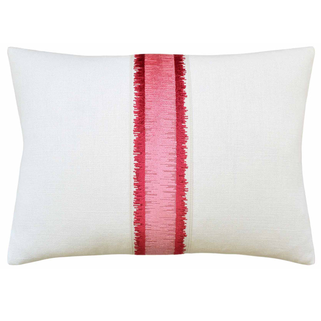 Slubby Bromo Tape Red Pillow