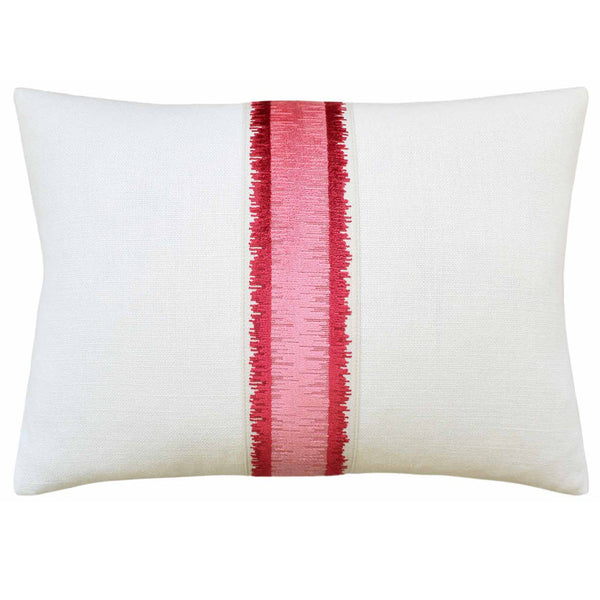Slubby Bromo Tape Red Pillow