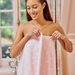 Weezie Tossed Pink Hearts Towel Wrap