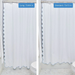 Weezie Light Blue/White Scallop Shower Curtain