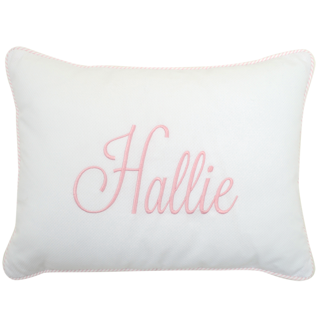 Pink Seersucker Stripe Pillow