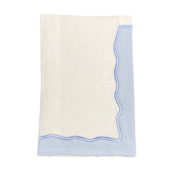 Blue Scallop Applique Napkin
