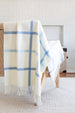Blue Denim and Baby Blue Tattersall Plaid Throw