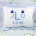 Baby Blue Flange Scallop Boudoir Pillow