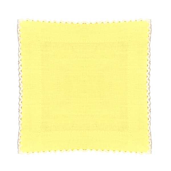 Canary Picot Edge Cocktail Napkins