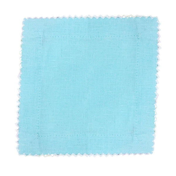 Tropical Blue Picot Edge Cocktail Napkins