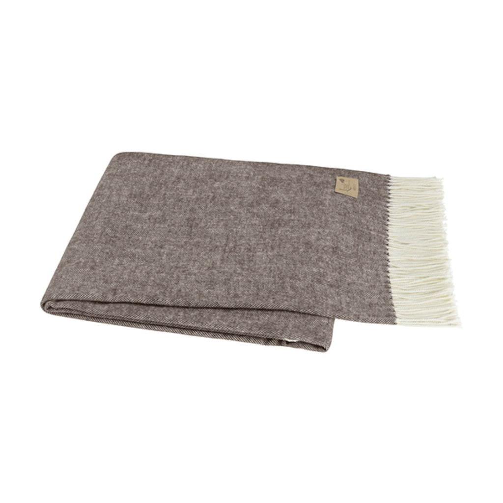 Chestnut Italian Herringbone Throw
