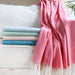 Coral Italian Herringbone Throw