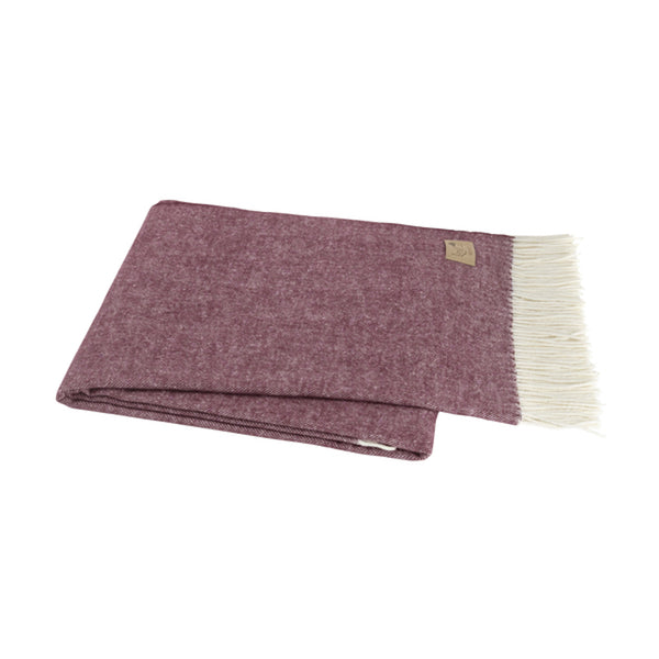 Deep Merlot Italian Herringbone Throw