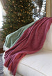 Deep Merlot Italian Herringbone Throw