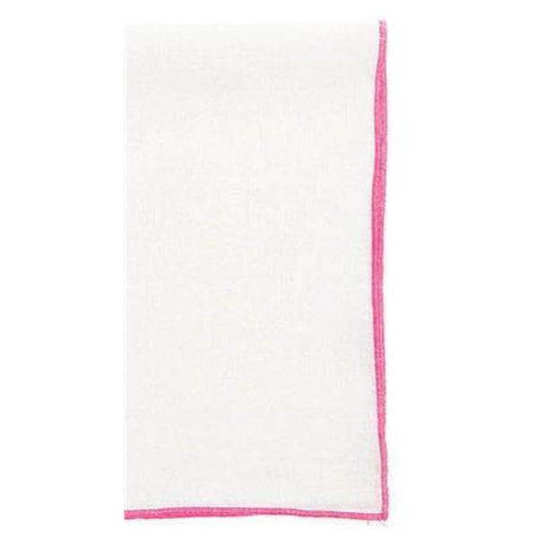 Off White / Pink Duet Dinner Napkins