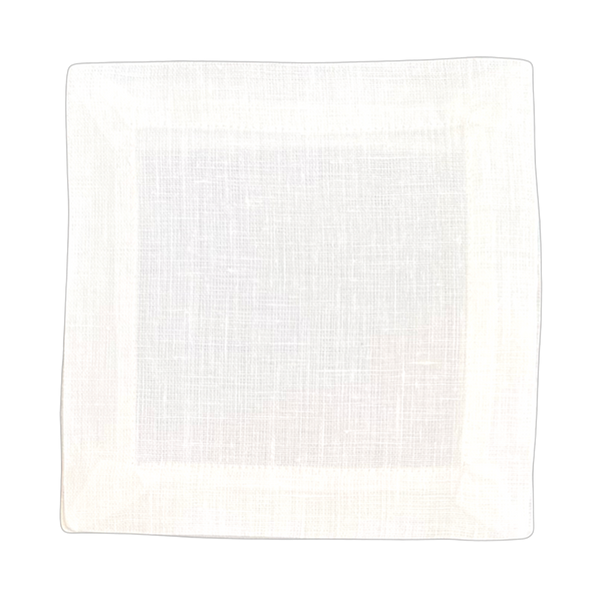 White Linen Cocktail Napkins