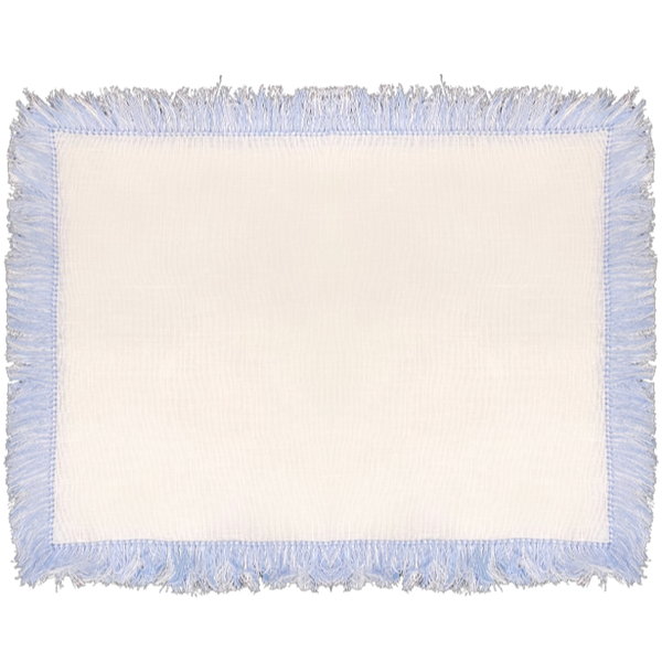 Light Blue Fringe Placemats