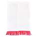 Red Fringe Guest Towel