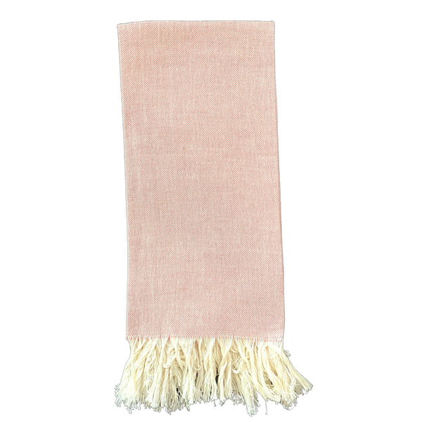 Antique Pink Short Fringe Guest Towel
