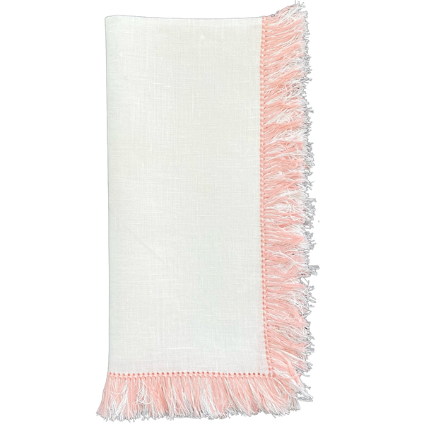 Light Pink Fringe Dinner Napkins