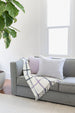 Lilac and Navy Tattersall Plaid Throw