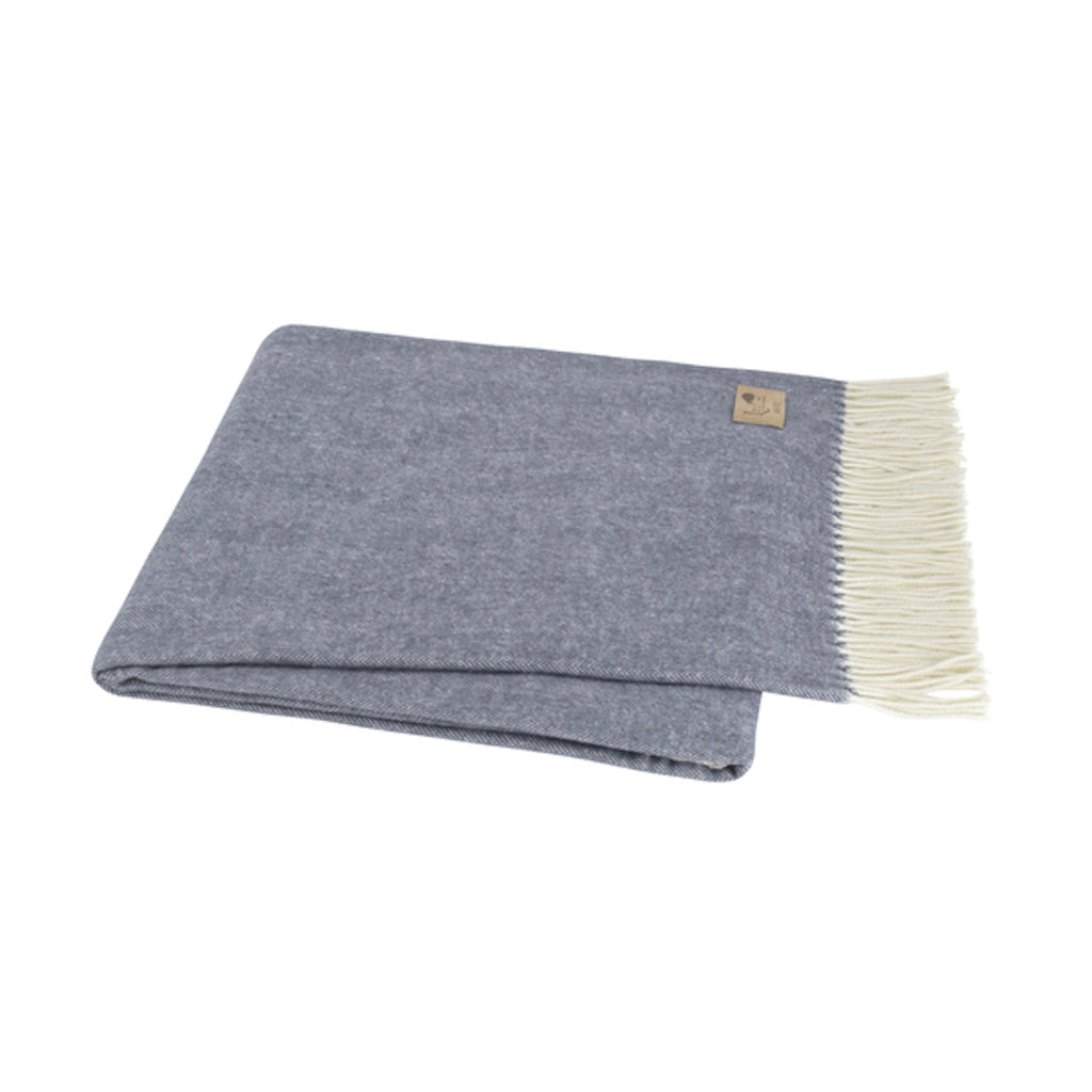 Midnight Italian Herringbone Throw