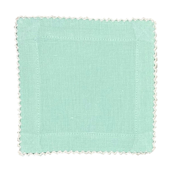 Summer Mint Picot Edge Cocktail Napkins