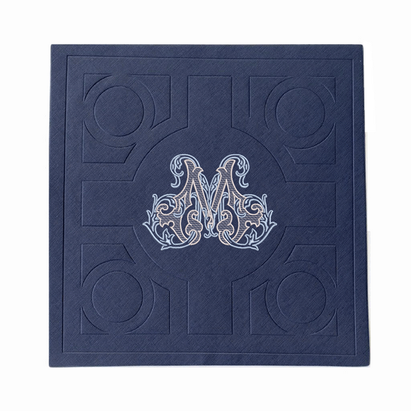 Navy Baldwin Embossed Placemats