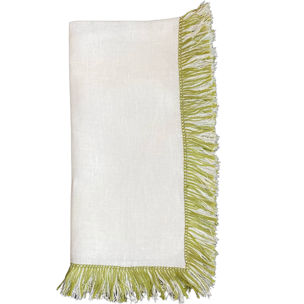 Olive Fringe Dinner Napkins