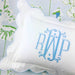Light Blue Micropipe Scallop Boudoir Pillow