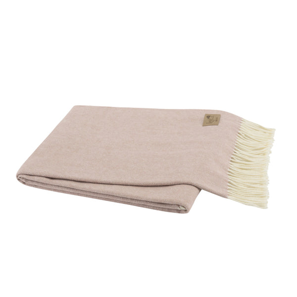 Rose Quartz Italian Herringbone Throw