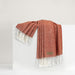 Spicy Orange Italian Herringbone Throw