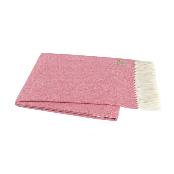 Tea Rose Italian Herringbone Throw